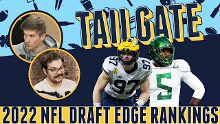 2022 NFL Draft Edge Rankings  Interviews with Troy Andersen amp Jeff Hafley  PFF Tailgate [upl. by Kilam456]