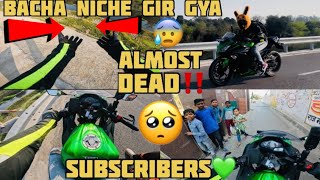 Bacha 15Foot‼️Niche Gir Gya😲Almost Dead😰Road Accident😳viral myfirstvlog dailyvlog ninja300 [upl. by Otrebide403]