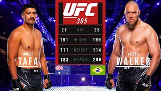 JUNIOR TAFA vs VALTER WALKER FULL FIGHT UFC 305 [upl. by Bautram]