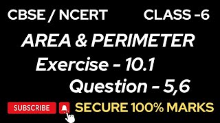 Area perimeter NCERT class 6 exercise 101 question 56 [upl. by Reichert970]