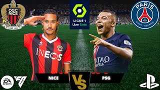 EA Sports FC 2024 🔴⚽️ NICE vs PSG  ligue1 [upl. by Winikka392]