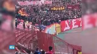 Lo striscione rubato ai Fedayn della Roma esposto a Belgrado [upl. by Dich843]