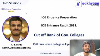 IOE Entrance Cutoff 208081 IOE Entrance Preparation  Aakhyaan Academy [upl. by Garwin]