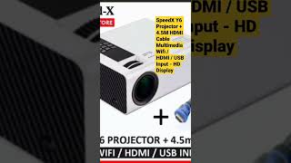 SpeedX Y6 Projector  45M HDMI Cable Multimedia Wifi  HDMI  USB Input  HD Display [upl. by Leoy]