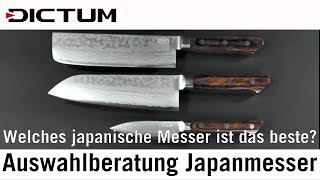 Auswahlberatung Japanmesser  Welches japanische Messer kaufen DICTUM [upl. by Erleena403]