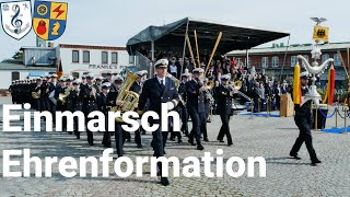 Einmarsch Ehrenformation Marineoperationsschule mit Anchors Aweigh  Gelöbnis 452023 Bremerhaven [upl. by Alexio]