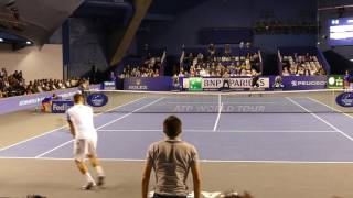 Wawrinka vs Troicki  Court Level View 2015 HD [upl. by Hadias602]