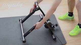 UNISKY Setup Guide for Magnetic Bike Trainer Stand with remote resistance controller [upl. by Ainex]