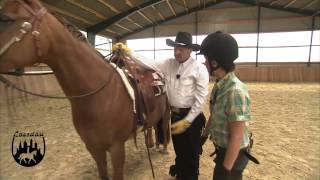 Loesdau Lessons Basics mit Kati Aufsteigen auf ein Westernpferd [upl. by Ahsiemac]