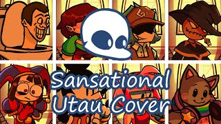 Sansational but Every Turn a Different Character Sings FNF Sansational Everyone  UTAU Cover [upl. by Donough]