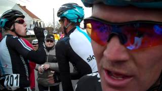 Team Skys Chris Sutton wins KuurneBrusselKuurne 2011 and talks to Cyclingnews at the finish [upl. by Enawtna]