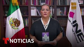 Este es el video del primer boletín oficial del INE Dan ganadora a Sheinbaum  Noticias Telemundo [upl. by Ednyl]