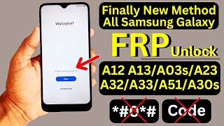 All Samsung A12A13A03sA30sA32A33A51A23 FRP BYPASS  Google Account Unlock No TalkBack No Adb [upl. by Ikcin661]