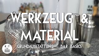 Werkzeug und Material für Cocktails  Grundausstattung für die Hausbar Bar Basics [upl. by Domash235]