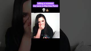 telling a female scammer my name is “DIARRHEA PANTZ” funny prank doublebluff irlrosie [upl. by Michey]