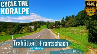 Koralpe Mountain  Trahütten  Frantschach Full Ride  Indoor Cycling Video with telemetry [upl. by Elahcim]