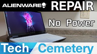 Alienware Area 51M R1 Repair 2  No Power [upl. by Namlas]