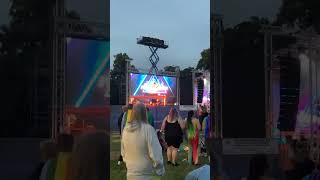 Leicester Pride 2024 at Abbey Park DJ on main stage playing Ibiza dance music When love takes over [upl. by Athiste]