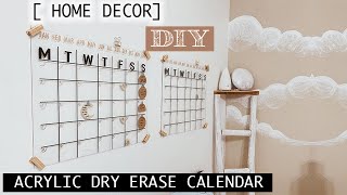 DIY Floating Acrylic Dry Erase Wall Calendar [upl. by Aetnahs]