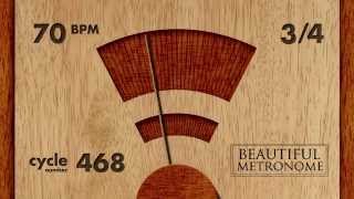 70 BPM 34 Wood Metronome HD [upl. by Llemrej778]