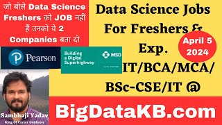 US MNCs Hiring College Freshers For Data Science Internships  BigDataKBcom [upl. by Appilihp]