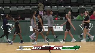 Chicago State Cougars Womens Basketball vs Purdue Fort Wayne University 12324 [upl. by Helyn]