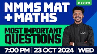 NMMS 2024  MAT  Maths  Most Important Questions  Xylem Class 8 [upl. by Itnahsa]