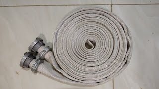 فرد وتفريغ ولف خرطوم الإطفاء Straightening unrolling and rolling the fire hose [upl. by Akcemat]