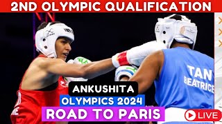 🔴Boxing  Olympic Boxing Qualifiers  Ankushita Boro vs Agnes  Road to Paris 2024  QF Ring A [upl. by Wilkins]