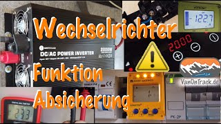 ⚡Wechselrichter  Absicherung mit Isolationswächter statt FI 🧐 Kühlschrank Induktion im Campervan [upl. by Arriaet]