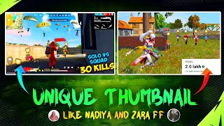 How To Edit Thumbnail Like NADIYAFF And zaraff4486  How To Edit Thumbnail Like ZeroxFF 🤩🔥 [upl. by Leland]