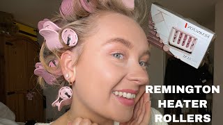 I BOUGHT REMINGTON HEATED ROLLERS FROM ALDI  REVIEW  Laura Hargreaves [upl. by Tasiana]