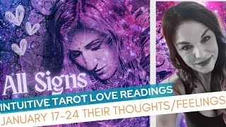 🙋🏻‍♀️ ALL SIGNS😲💋quotTHEIR THOUGHTS amp FEELINGS NEXT 7 DAYSquot JANUARY LOVE TAROT [upl. by Doerrer574]