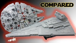 UCS Star Destroyer amp Millennium Falcon Compared [upl. by Otxis688]