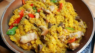 SIMPLE ARROZ VALENCIANA  Filipino Paella   Easy Arroz Valenciana Recipe [upl. by Rauscher]