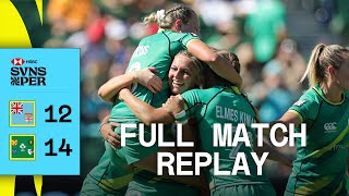 Ireland survive Fij scare  Fiji v Ireland  Full Match Replay  Perth HSBC SVNS [upl. by Bohun]