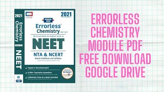 Errorless Chemistry Free Download🔥 Errorless Chemistry For NEET  IITJEE [upl. by Zigmund]