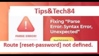 syntax error unexpected identifier Route not defined  parse error parseError syntaxerror [upl. by Weiler628]