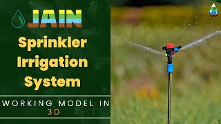 Jain Sprinkler Irrigation System Working Model 3D Animation [upl. by Rennie]