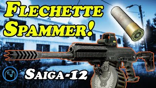 Flechette Spammer  Saiga 12 Highlights  Escape from Tarkov [upl. by Pansir]