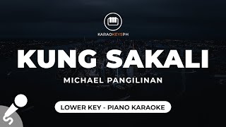 Kung Sakali  Michael Pangilinan Lower Key  Piano Karaoke [upl. by Fabian]