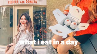 Life in Korea 🇰🇷 What I Eat in a Day  Cafe hopping Street food Convenience store mukbang [upl. by Llehsem]