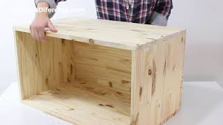 Cómo hacer caja de madera con ruedas [upl. by Salocin]