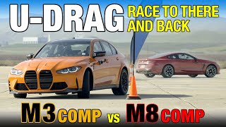 UDRAG BMW M3 Competition vs BMW M8 Competition [upl. by Latham154]