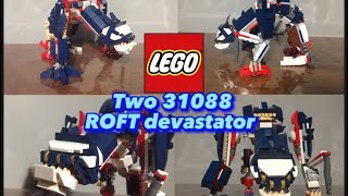 Lego alternative build ROFT devastator with two lego 31088lego transformers construction [upl. by Bremser]