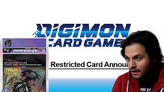 This quotBANLISTquot is INSANE Digimon Banned and Restricted Card Announcement 101723 [upl. by Nwahsirhc]