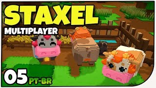 Staxel  MULTIPLAYER  Gameplay de Staxel em Português PTBR [upl. by Gonick250]