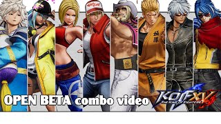 KoF XV OPEN BETA combo video Meitenkun Isla Blue Mary Terry Antonov Ryo K Krohnen [upl. by Mannuela570]