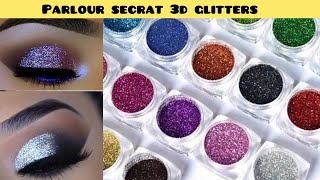 3D glitter Parlor secret all types  glitter mixing eyeshadow hacks Lifewithwania [upl. by Nnaecyoj]