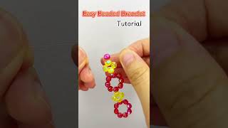 easy beaded bracelet tutorial beadsjewellery bracelet tutorial diy preppy [upl. by Vallonia409]